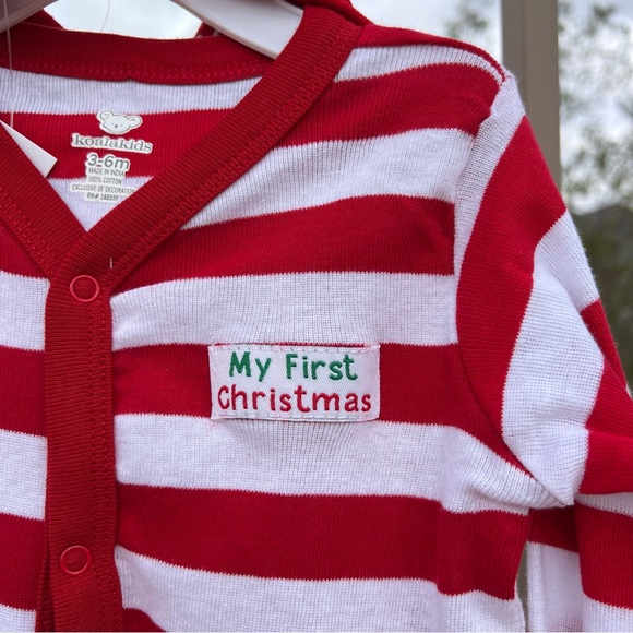 Koalakids NWT 2Pc Boys/Girls My 1St Christmas Size 3-6Mos Color Red, White - Picture 3 of 10